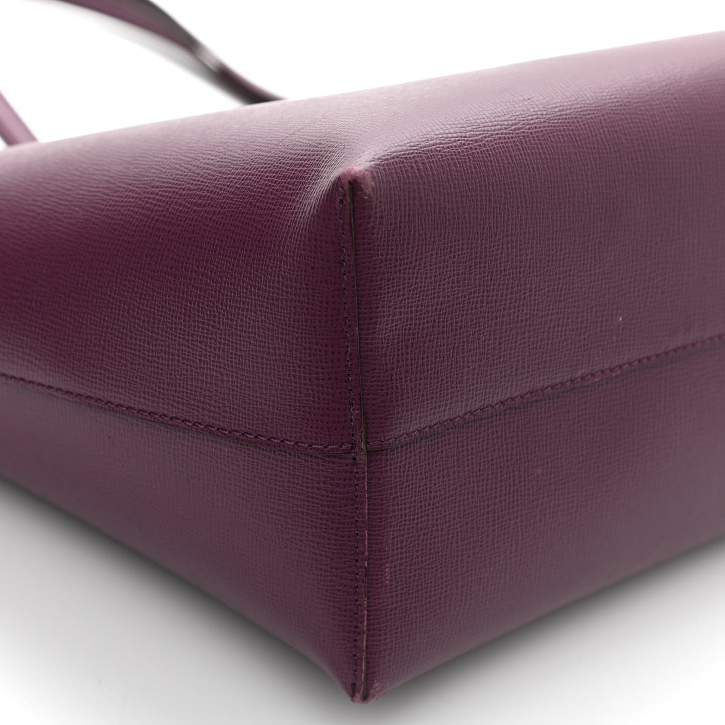 Grained Calfskin Small T Tote Bordeaux