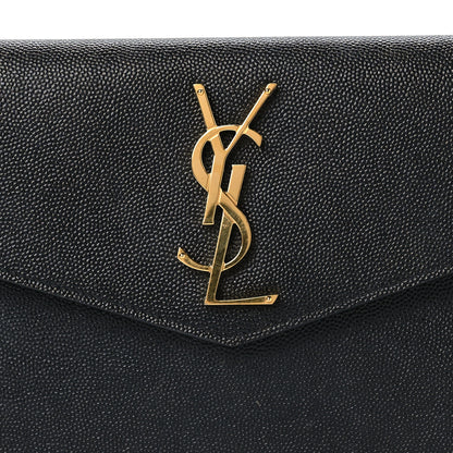 Saint Laurent Grain De Poudre Uptown Pouch Black 8 of 9