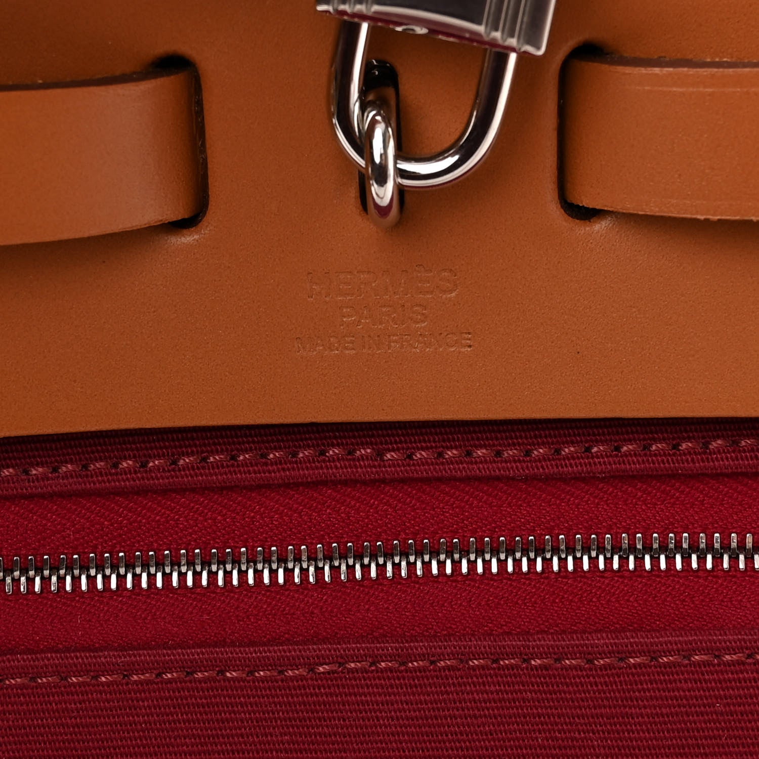 Hermes Toile Officier Vache Hunter Verso Herbag Zip PM 31 Bubblegum Rubis Naturel 6 of 9