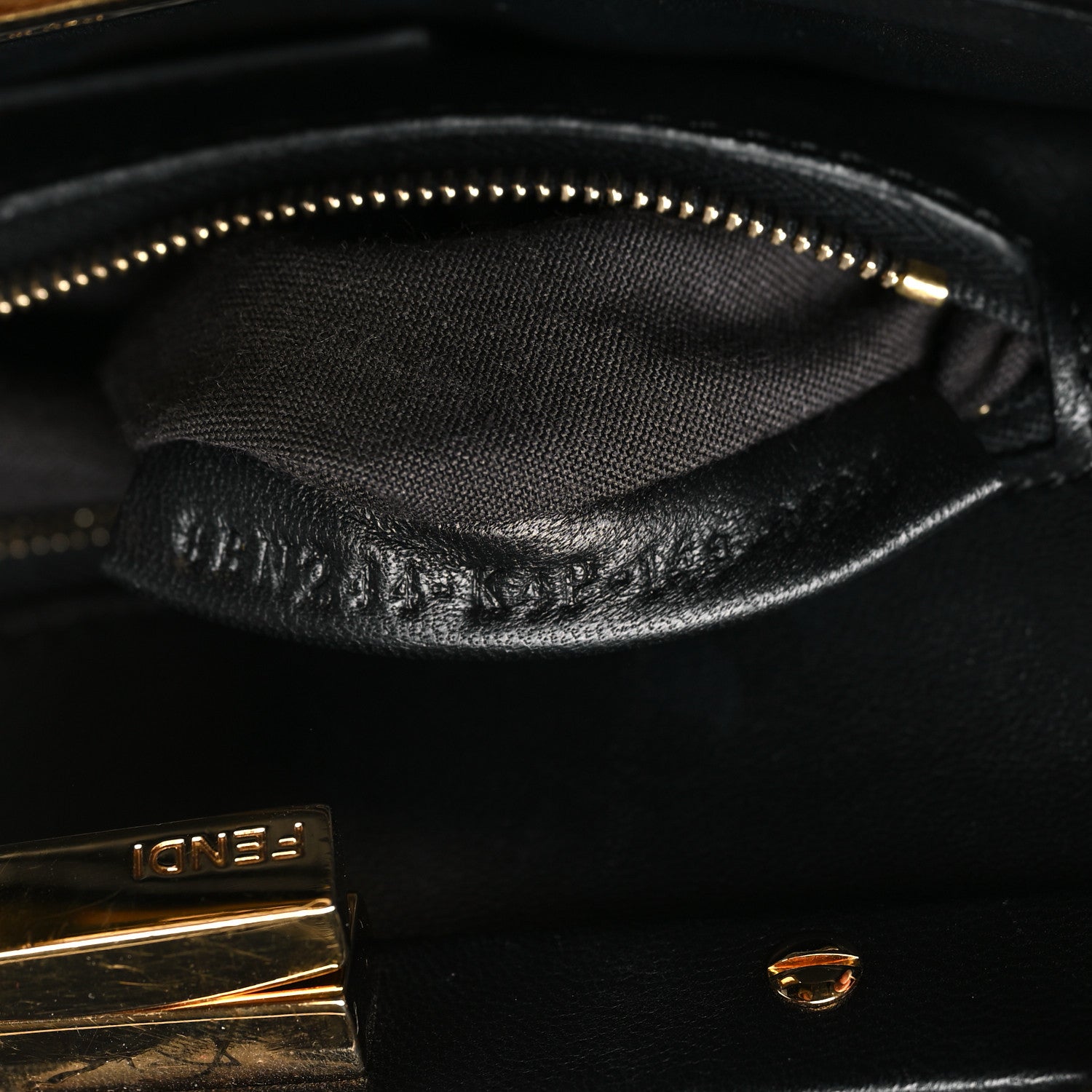 Fendi Nappa Mini Peekaboo Iconic Satchel Black 8 of 11