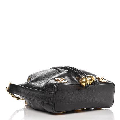 Chanel Caviar CC Drawstring Shoulder Bag Black 4 of 10