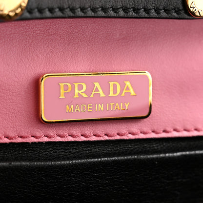 Prada City Calf Saffiano Astrology Cahier Bag Fuxia Black 6 of 14
