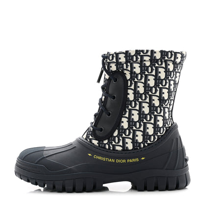 Christian Dior Oblique Nylon D-Venture Boots 39 Deep Blue 1 of 8