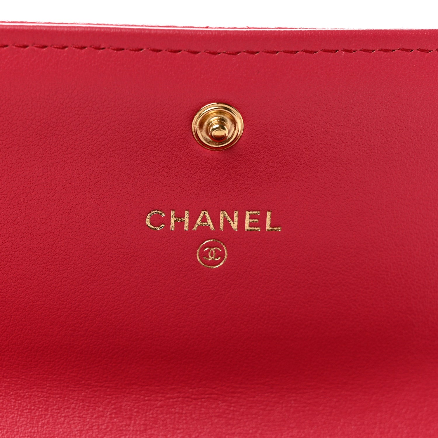 Chanel Shiny Goatskin Quilted Chanel 19 Flap Wallet Dark Pink 6 of 9