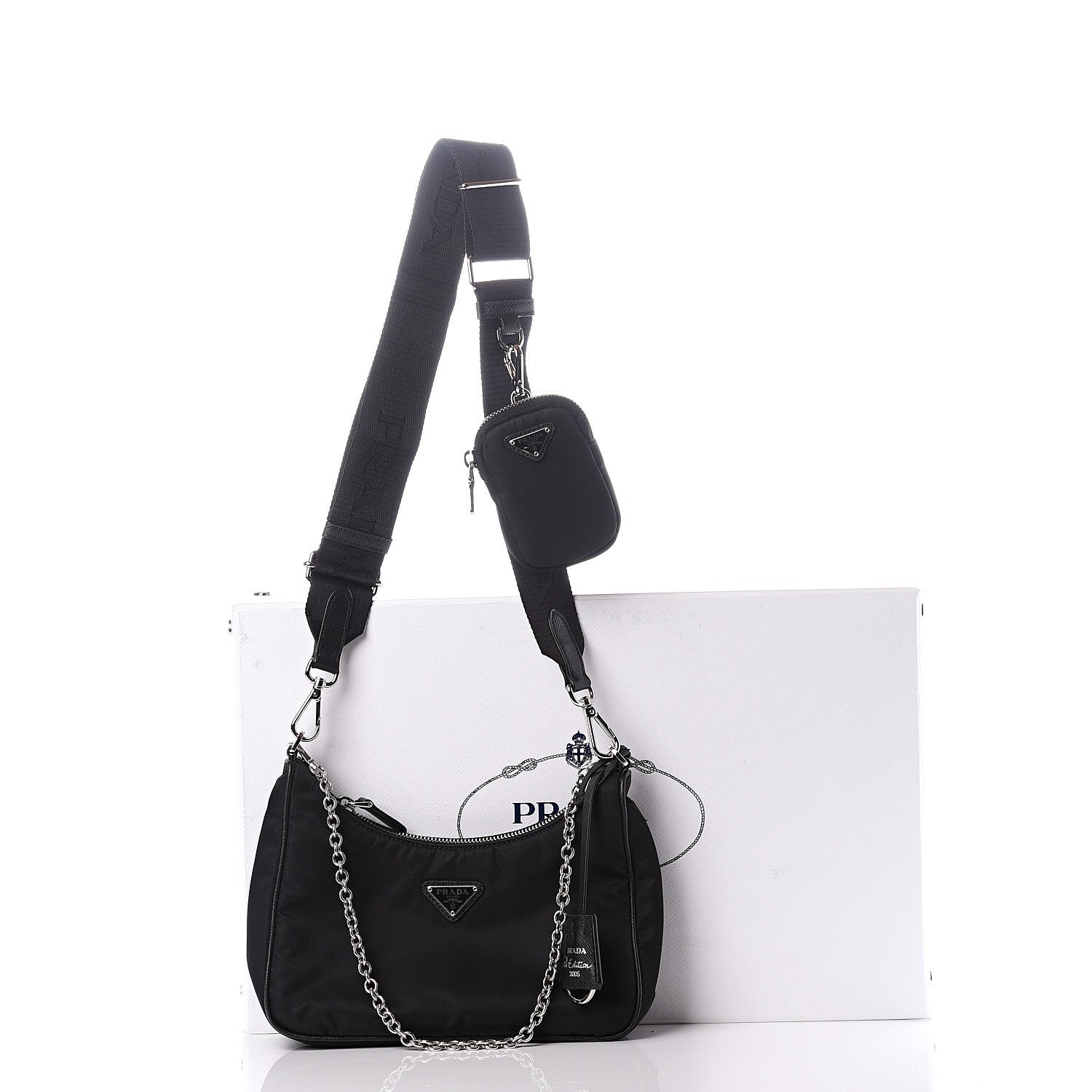 Prada Nylon Re-Edition 2005 Shoulder Bag Black 13 of 13