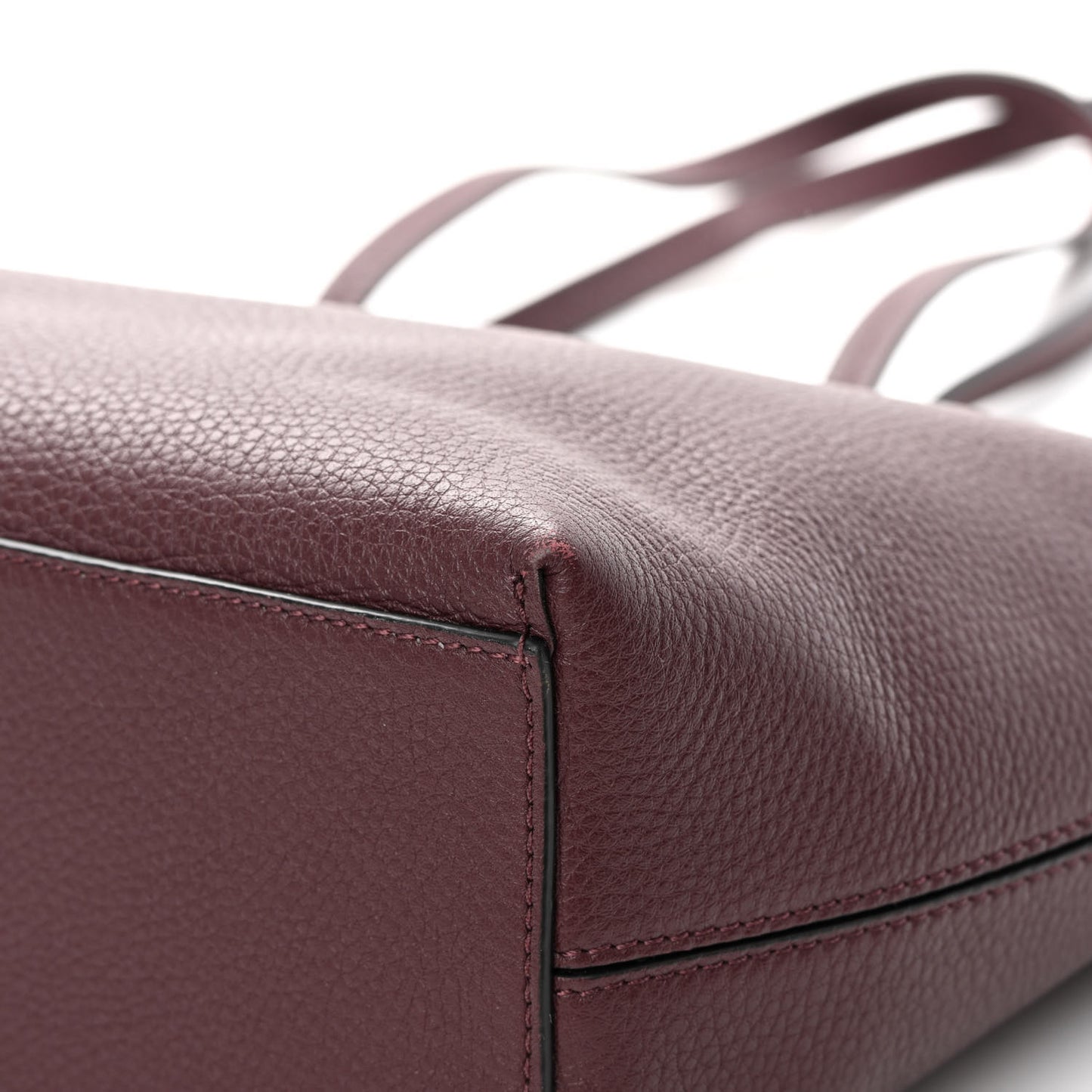 Grained Calfskin Small Rockstud Shoulder Tote Rubin
