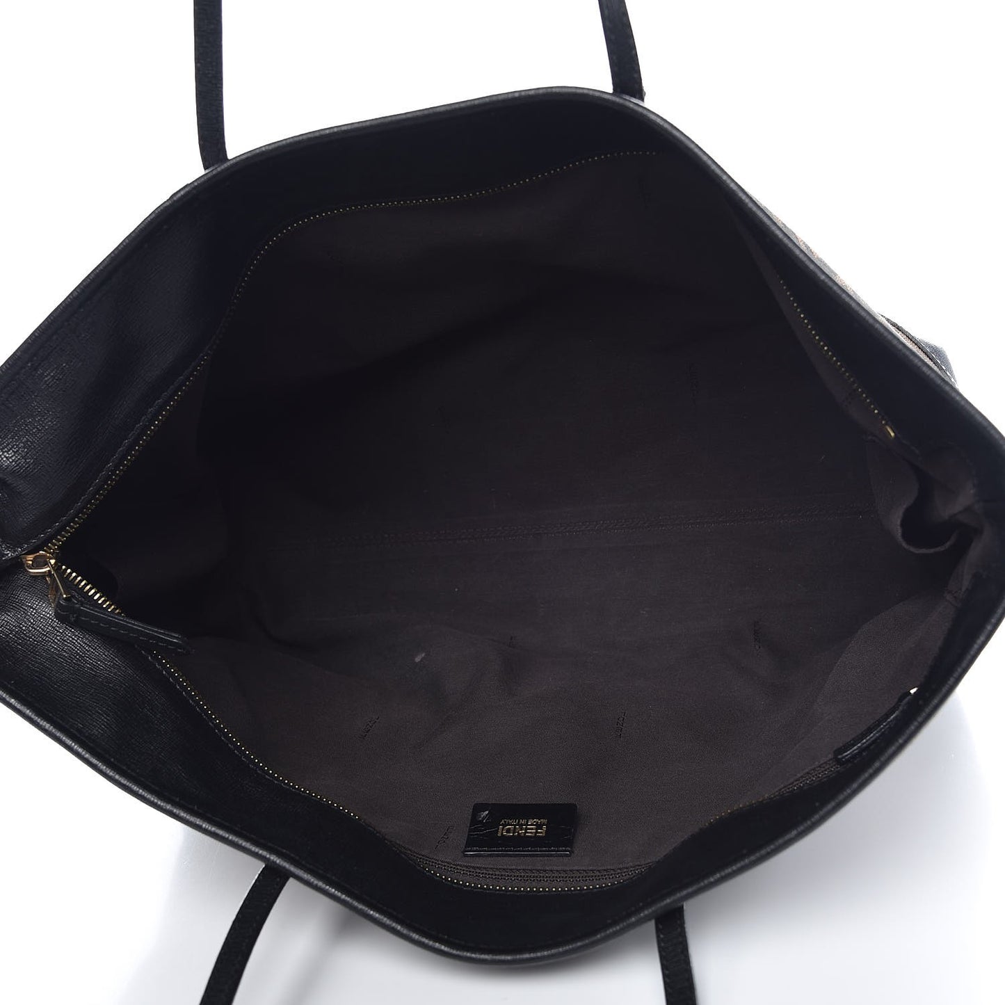 Zucca Vitello Elite Medium Roll Tote Tobacco Black