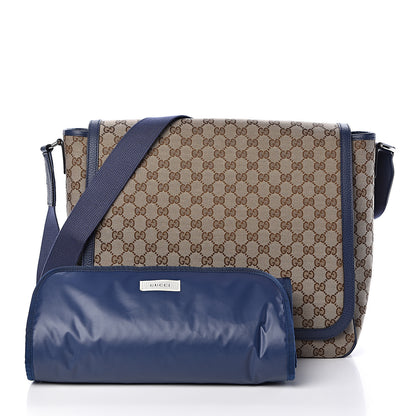 Gucci Monogram Convertible Diaper Bag Blue 3 of 11