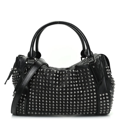 Burberry Lambskin Studded Medium Edenham Satchel Black 1 of 10