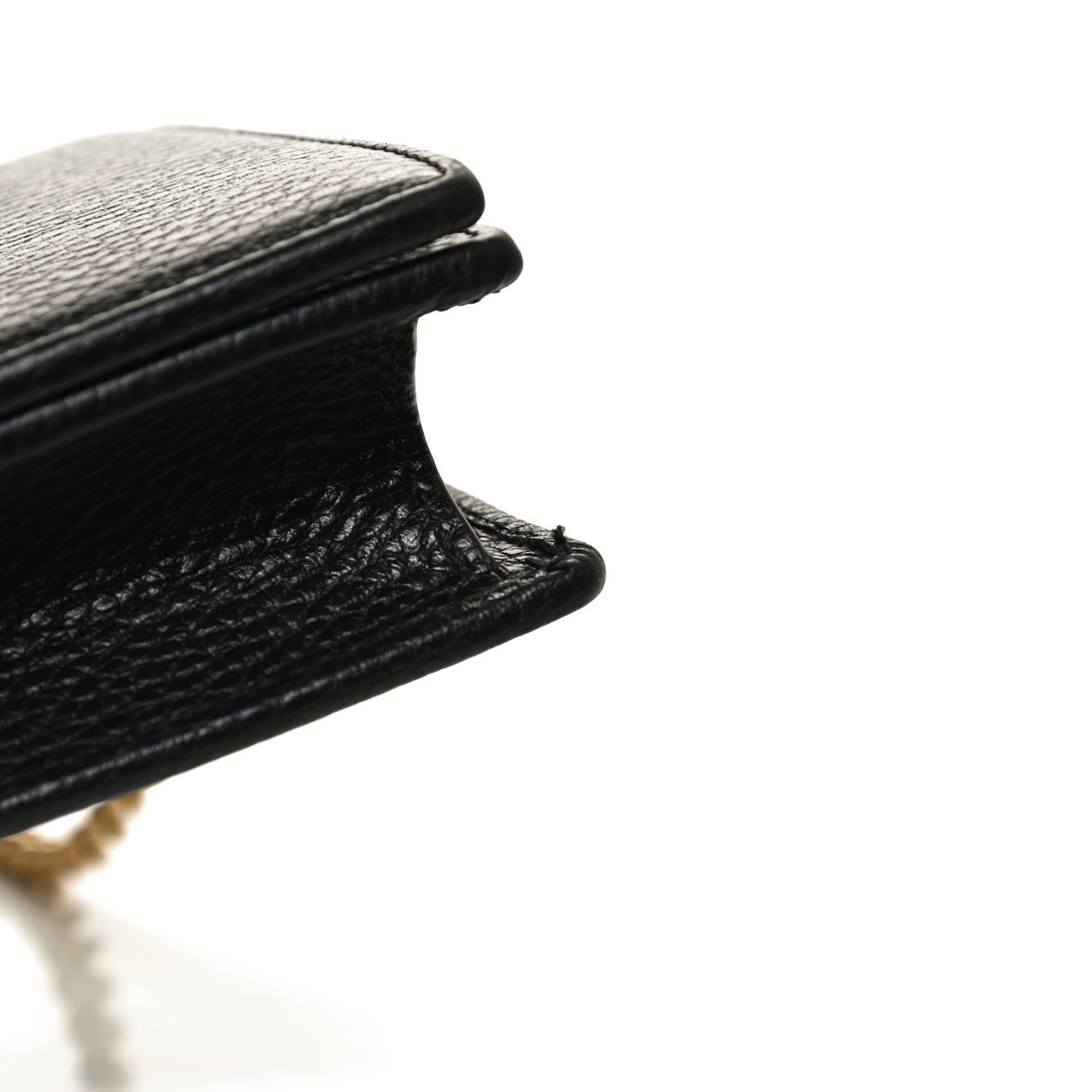 Gucci Calfskin Mini GG Marmont Chain Wallet Black 10 of 12