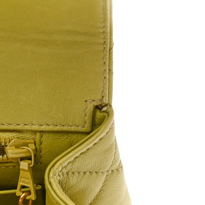 Chanel Lambskin Quilted Flap Clutch Light Green 14 of 15