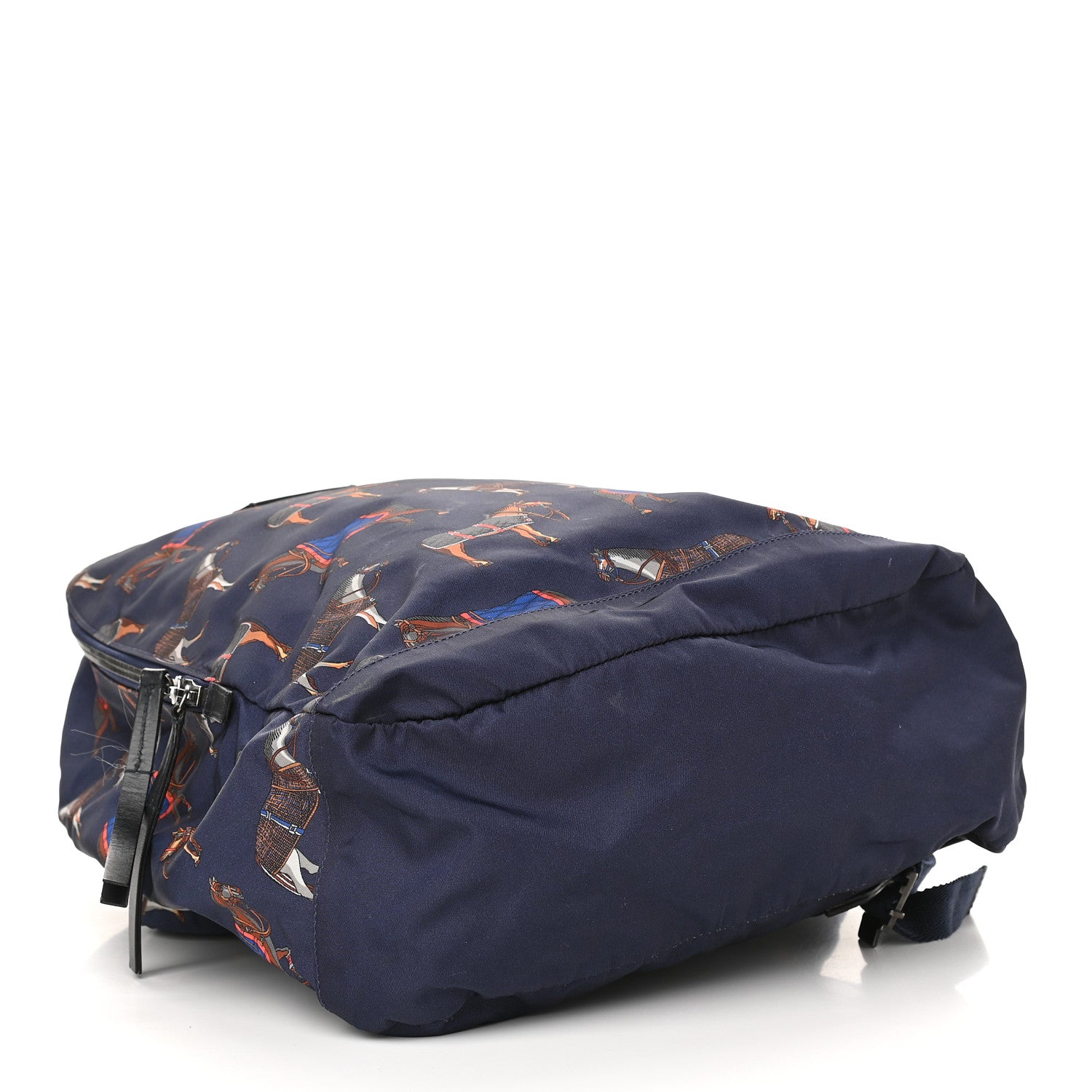 Gucci Nylon Horse Print Backpack Blue Red 4 of 12