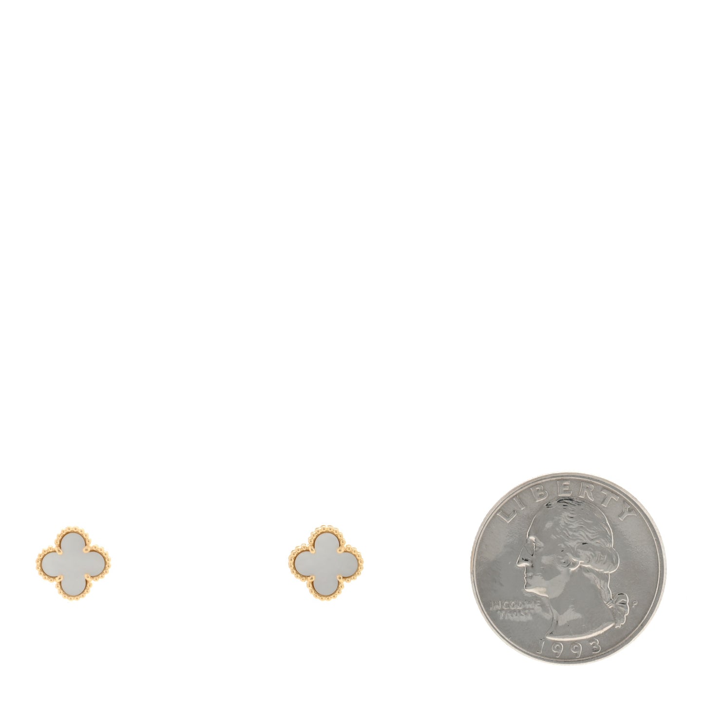 18K Yellow Gold Mother of Pearl Sweet Alhambra Earrings