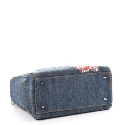 Christian Dior Denim Crystal Medium Lady Dior Blue 14 of 19