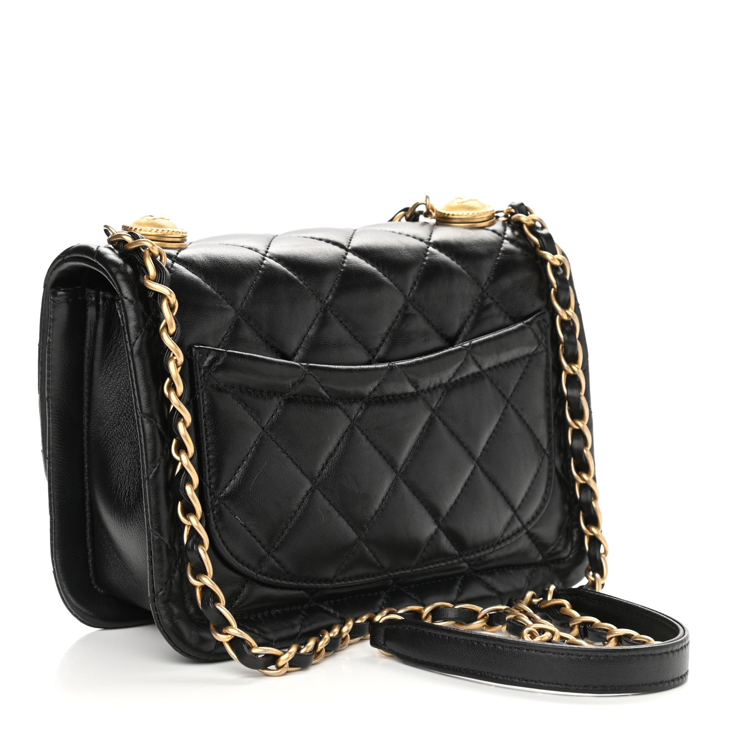 Chanel Shiny Lambskin Quilted Mini Flap Black 2 of 8