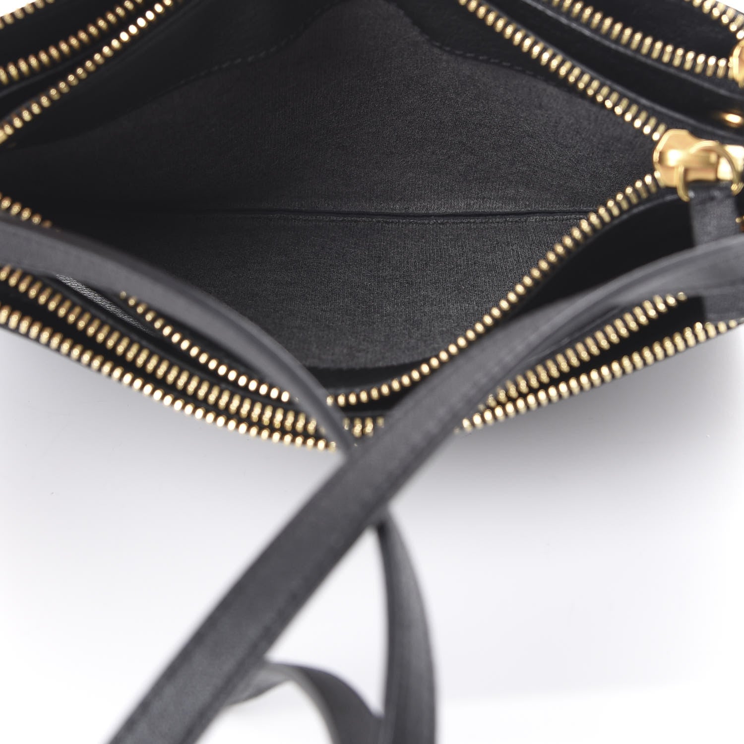 Celine Lambskin Small Trio Crossbody Bag Black 5 of 11