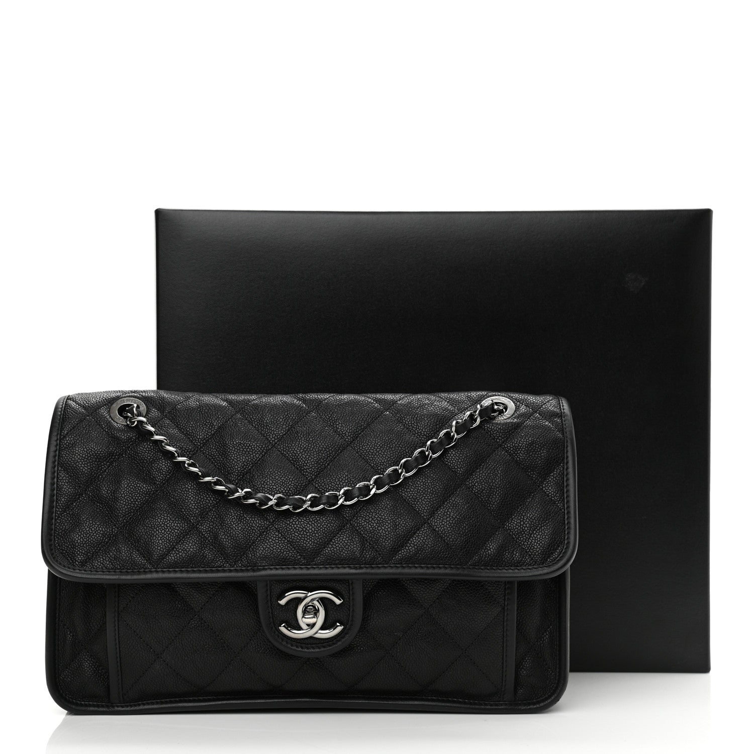 Chanel Caviar Quilted Medium French Riviera Flap Black 12 of 12