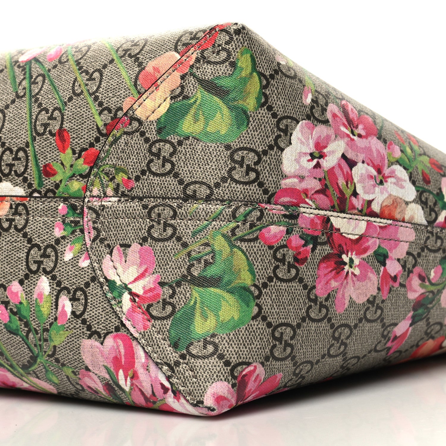 Gucci GG Supreme Monogram Blooms Large Reversible Tote Beige Multicolor Dry Rose 9 of 16