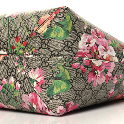 Gucci GG Supreme Monogram Blooms Large Reversible Tote Beige Multicolor Dry Rose 9 of 16