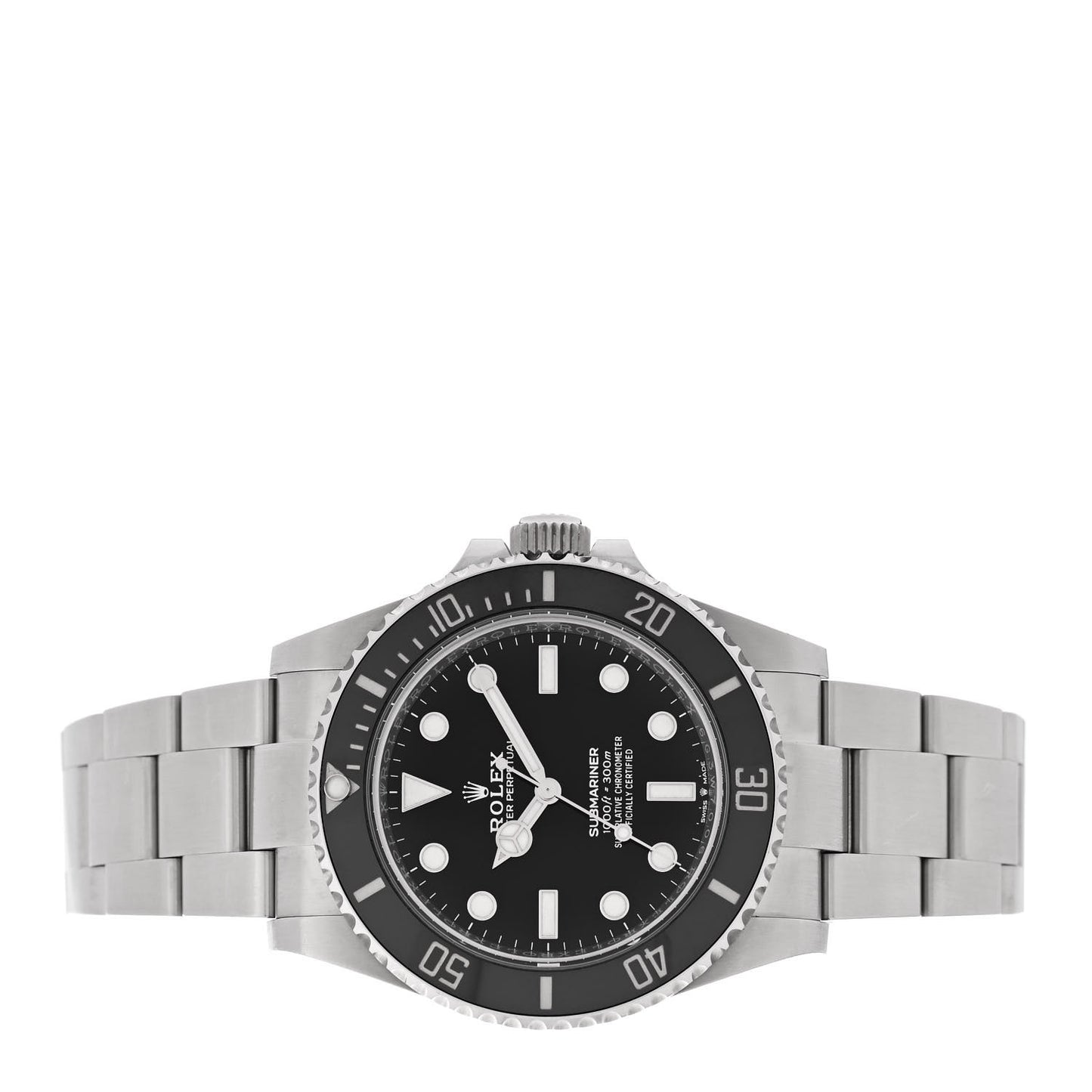 Stainless Steel 41mm Oyster Perpetual Submariner Watch Black 124060
