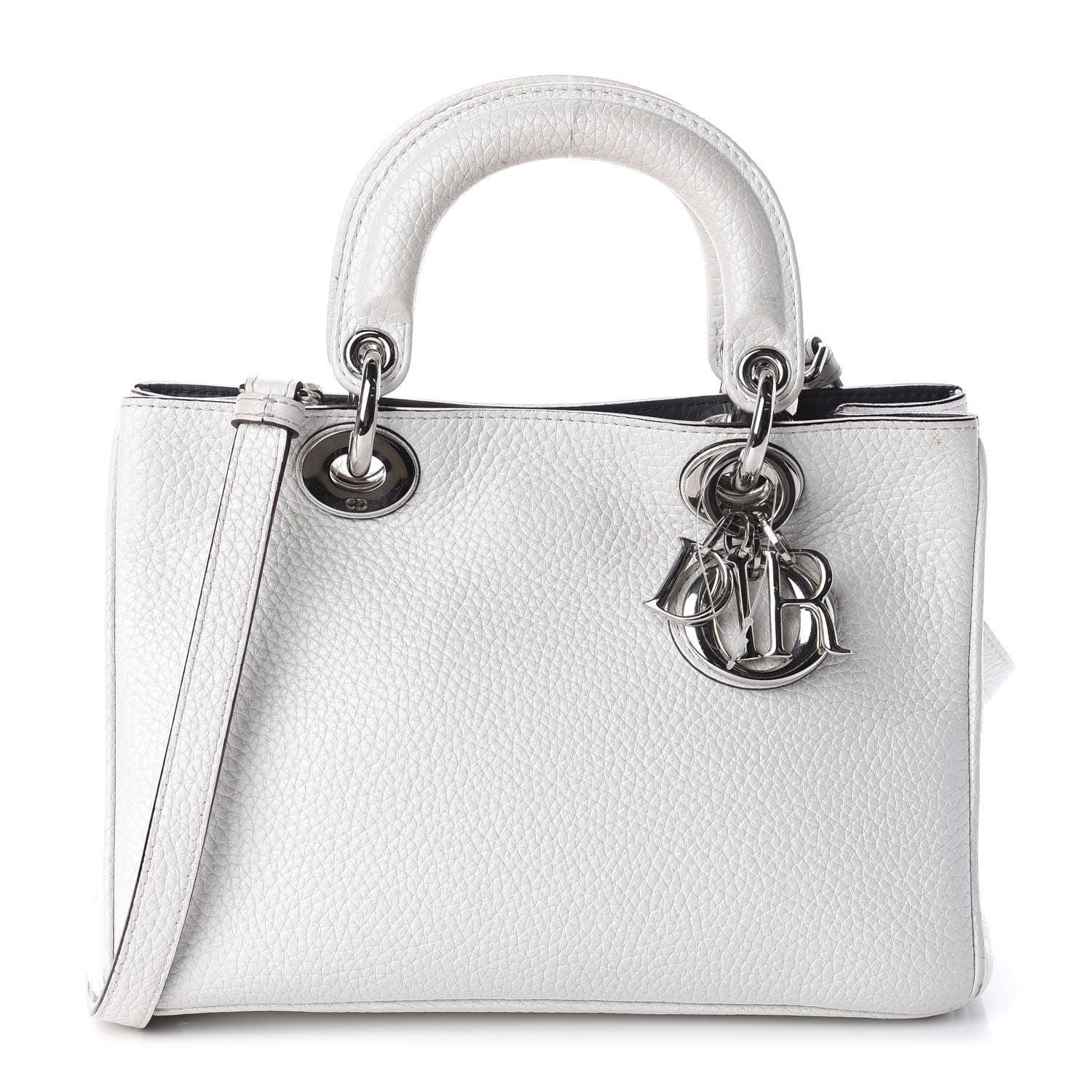 Christian Dior Bullcalf Mini Diorissimo Tote White 1 of 10