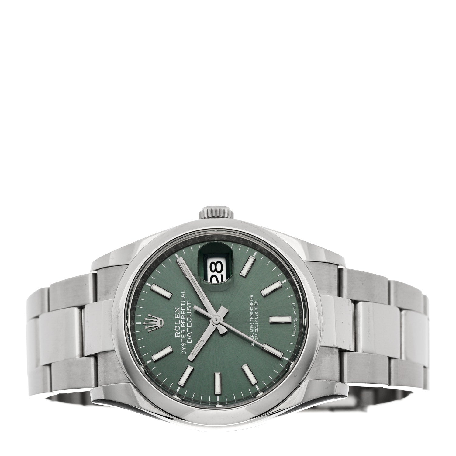 Rolex Stainless Steel 36mm Oyster Perpetual Datejust Watch Mint
