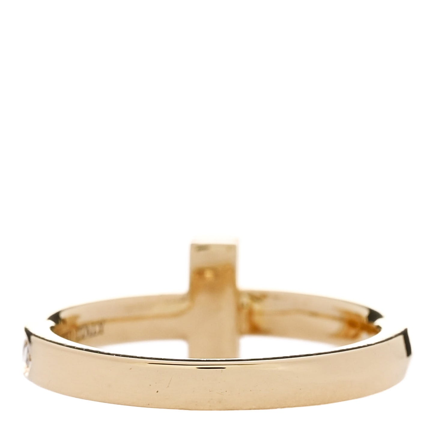 18K Yellow Gold Diamond 2.5mm T T1 Ring 48 4.5
