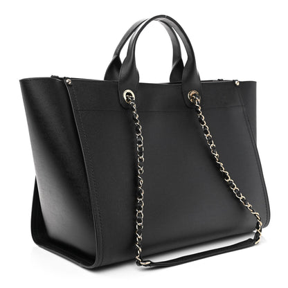 Chanel Caviar Large Studded Deauville Tote Black 3 of 10