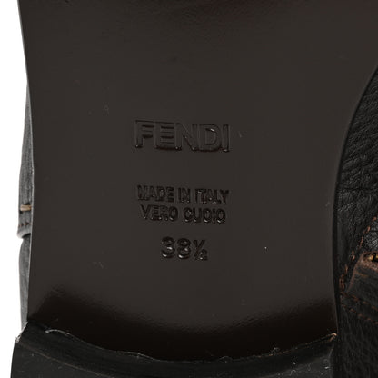Fendi Cuoio Romano Selleria Boots 38.5 Brown 7 of 14
