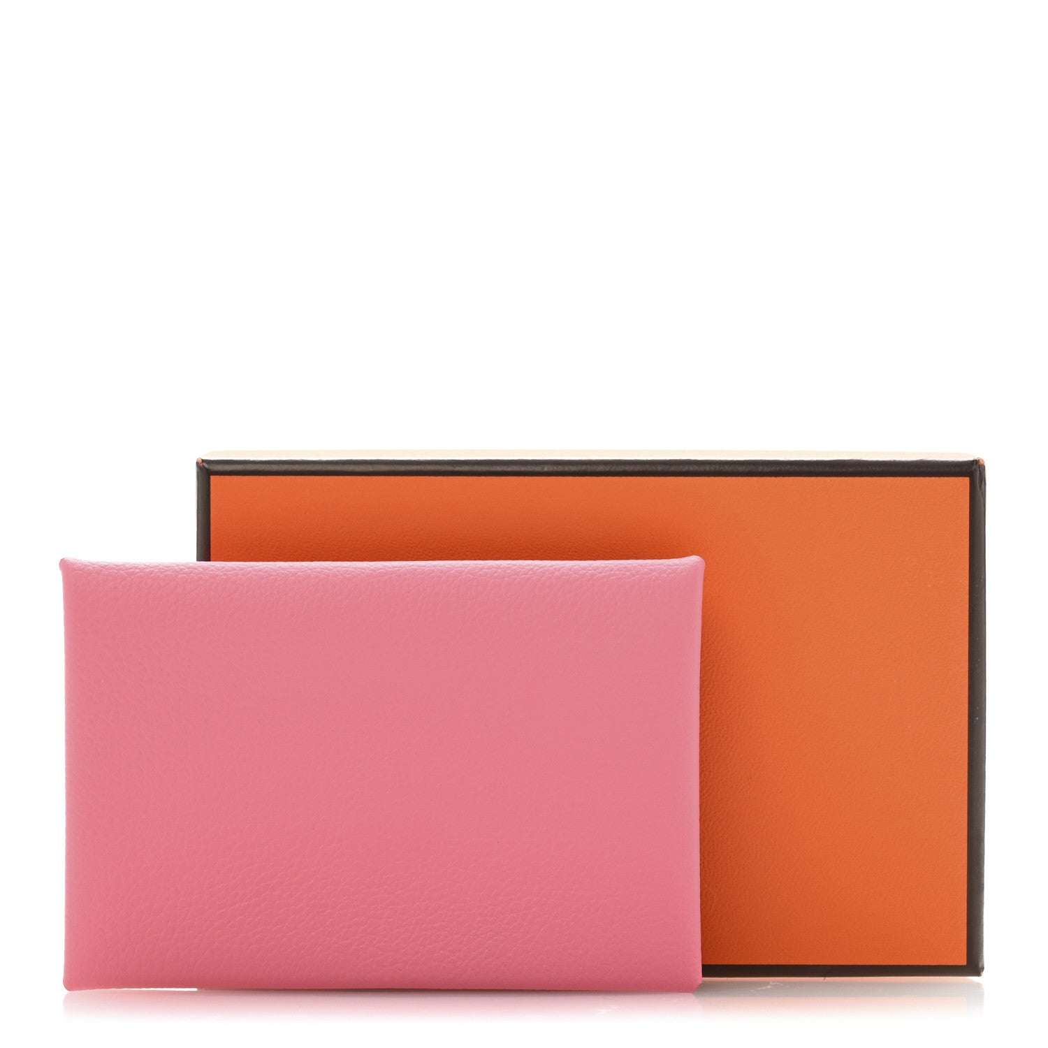 Hermes Evercolor Calvi Card Case Rose Azalee 8 of 8