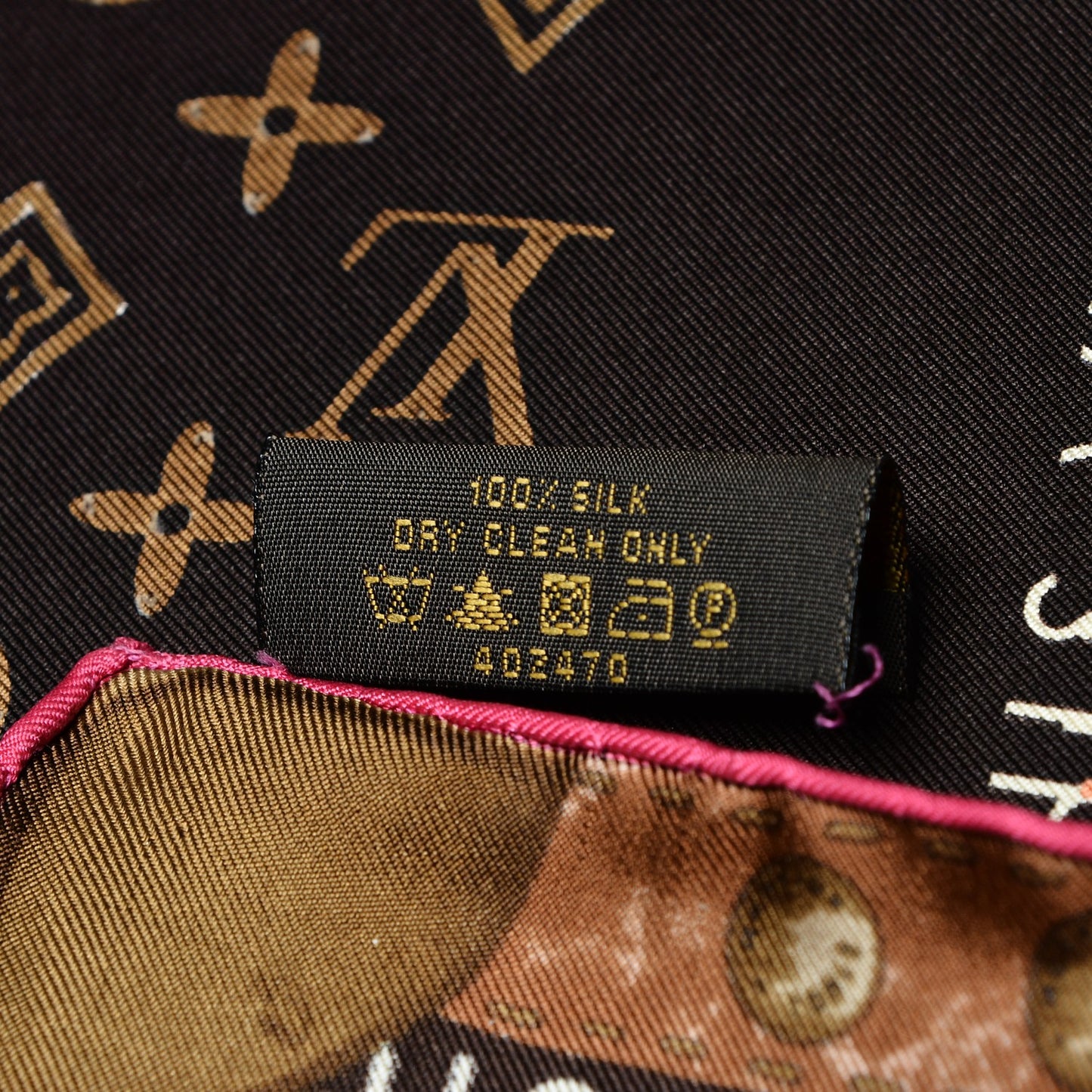 Silk Monogram Map Square Scarf Cassis