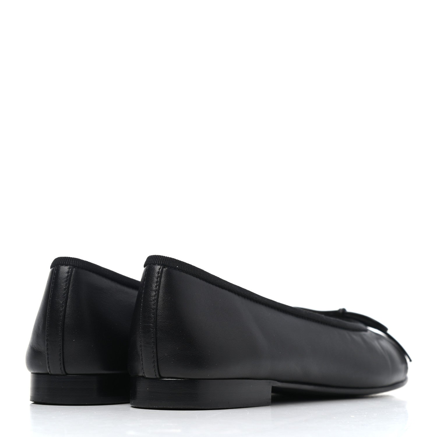 Chanel Lambskin Patent Cap Toe Ballerina Flats 39 Black 3 of 4