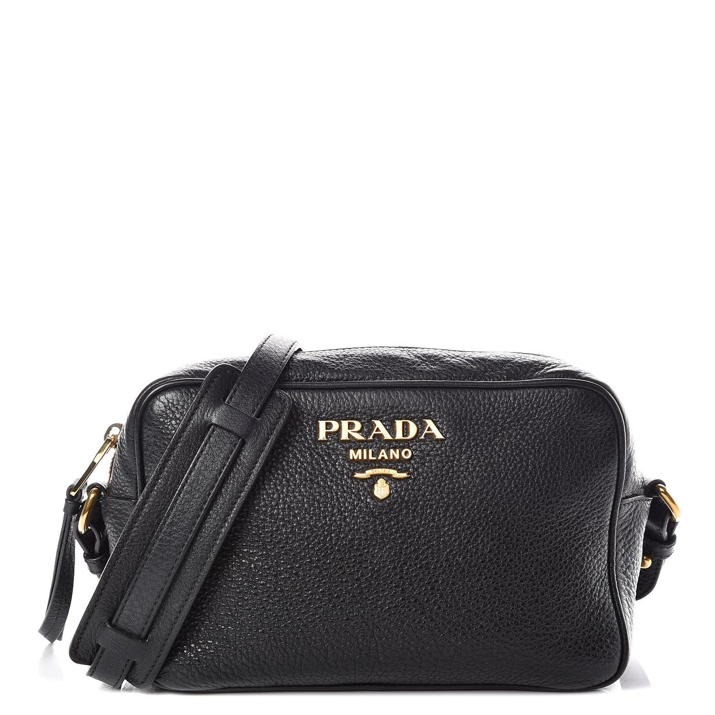 Vitello Daino Camera Crossbody Black
