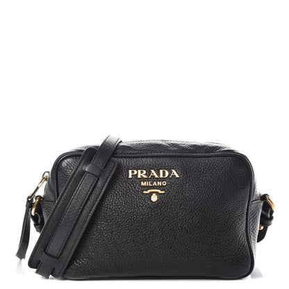 Prada Vitello Daino Camera Crossbody Black 1 of 9