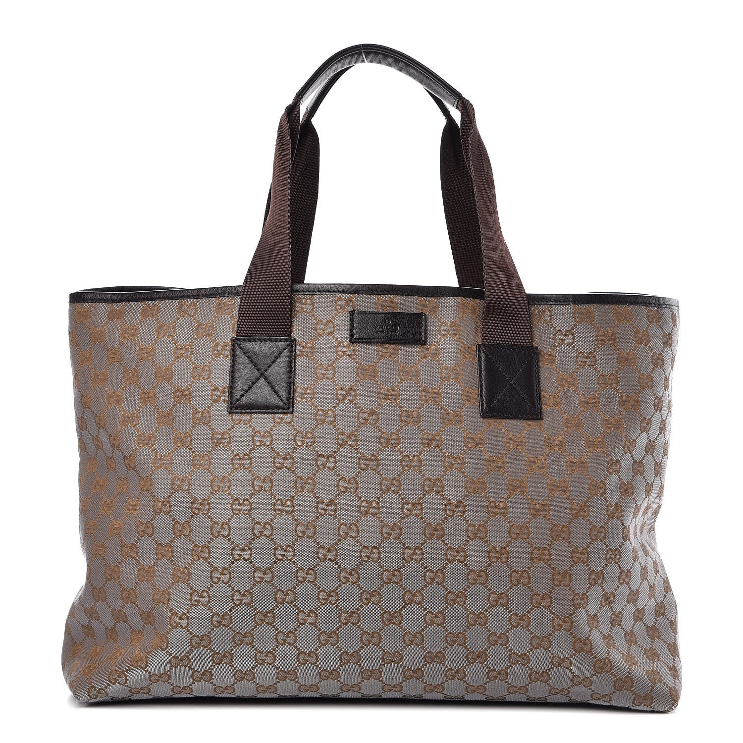 Gucci Metallic Monogram Canvas Tote Brown 1 of 12
