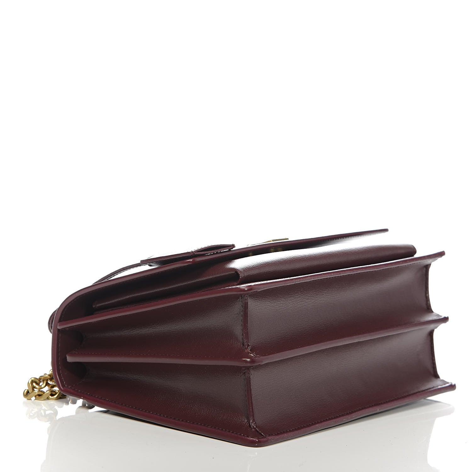 Saint Laurent Calfskin Medium Monogram Sunset Bordeaux 4 of 10
