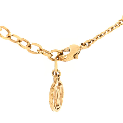 Louis Vuitton Metal Crystal LV Iconic Necklace Gold 4 of 6