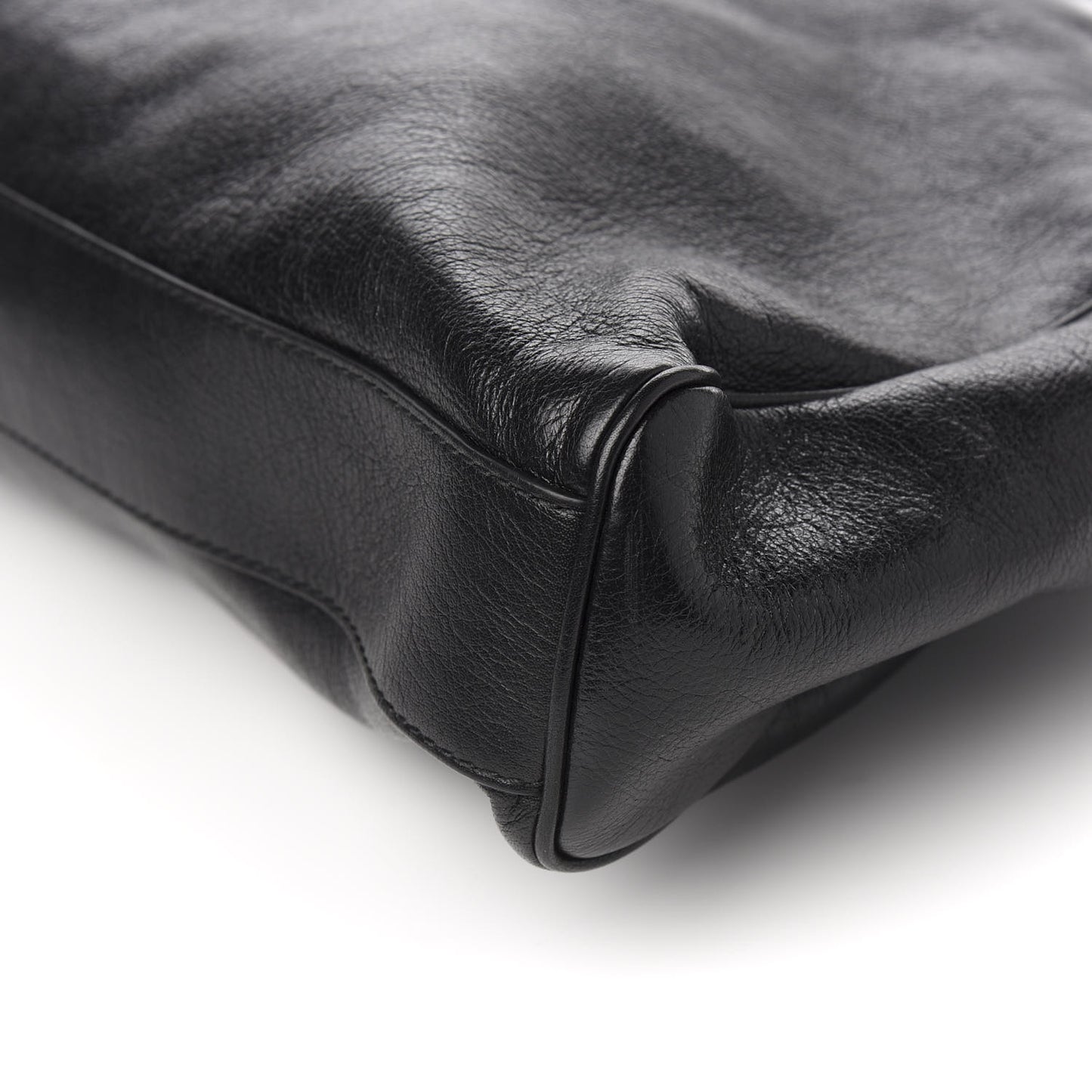 Calfskin Large Re(Belle) Top Handle Bag Black