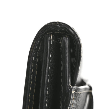 Christian Dior X KAWS Grained Calfskin Saddle Wristlet Black 11 of 13