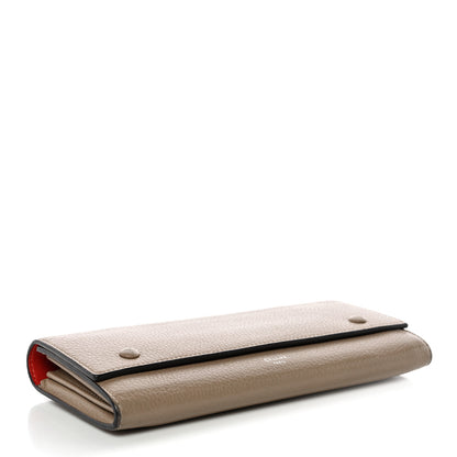 Celine Drummed Calfskin Large Multifunction Flap Wallet Dune 4 of 10