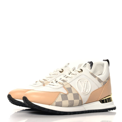 Louis Vuitton Calfskin Damier Azur Run Away Sneakers 39 White 4 of 8