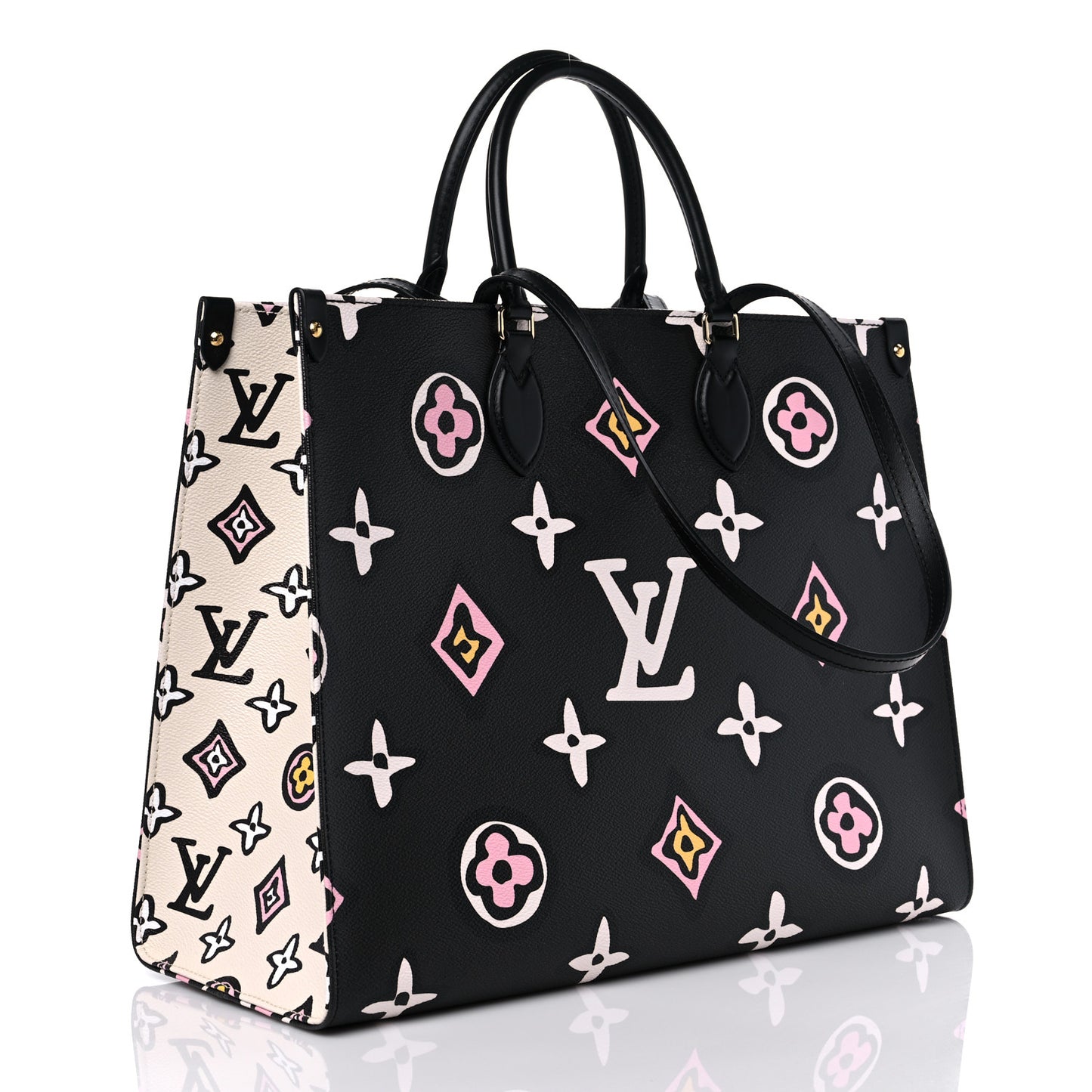 Monogram Giant Wild At Heart Onthego GM Black