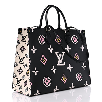 Louis Vuitton Monogram Giant Wild At Heart Onthego GM Black 3 of 8