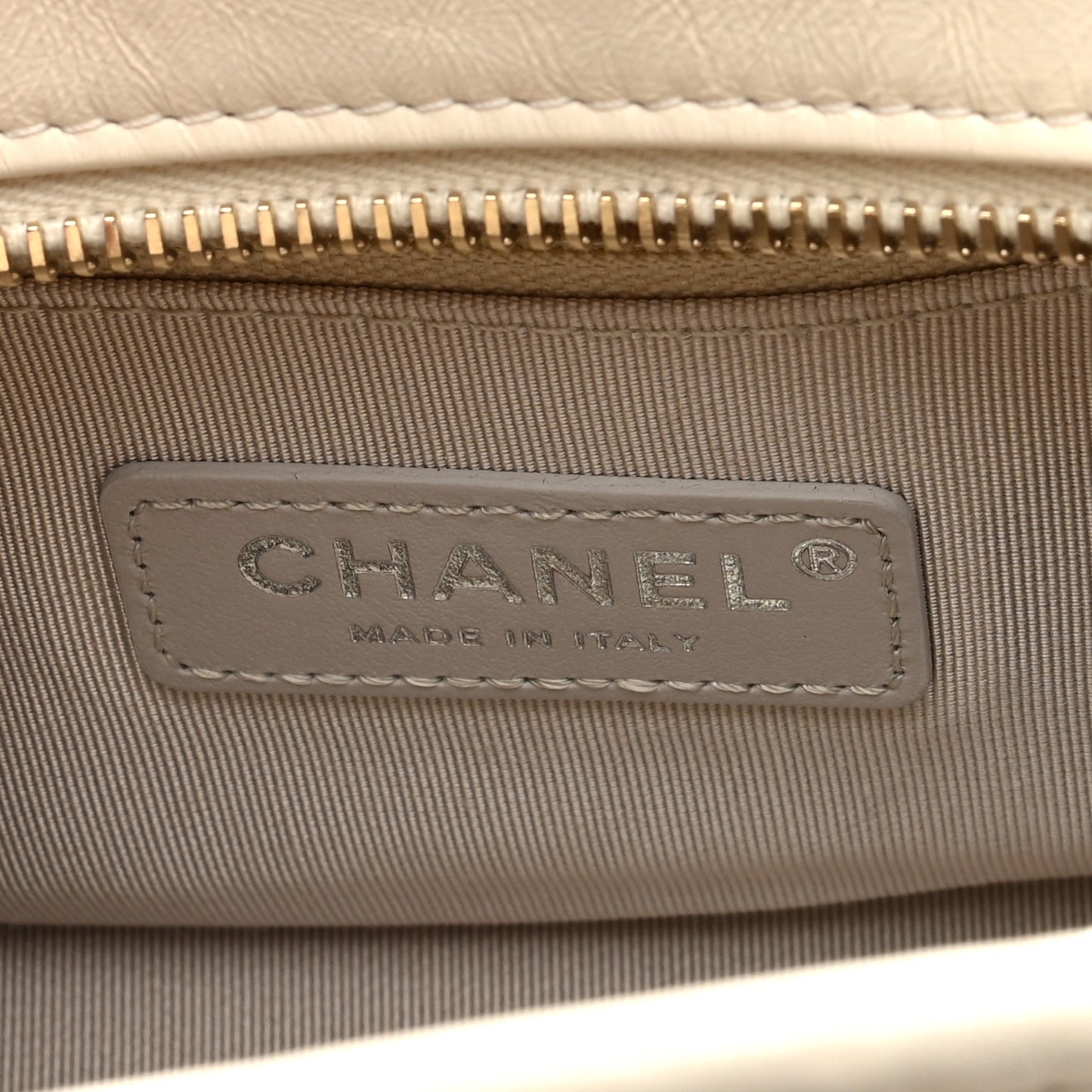 Tweed Calfskin Quilted Small Gabrielle Hobo Beige Ivory