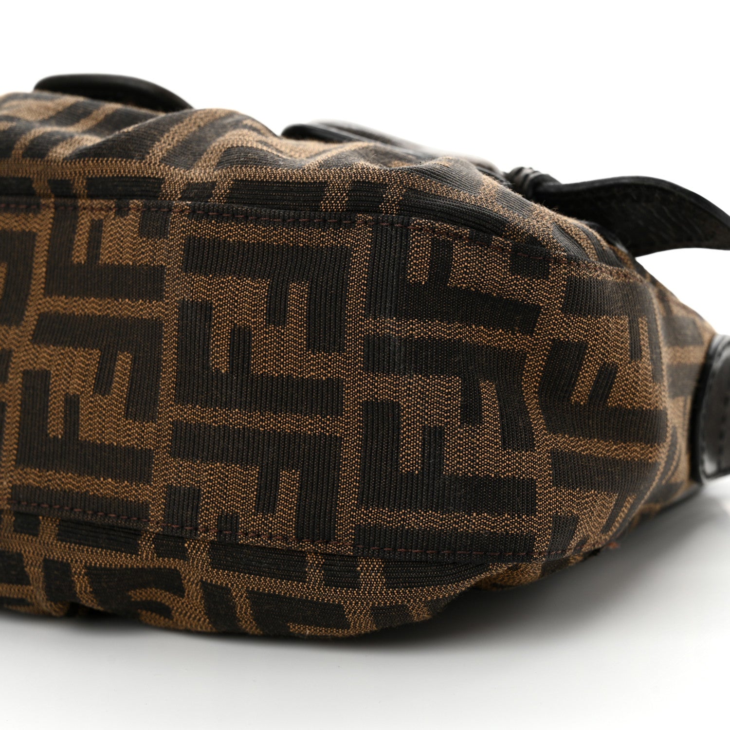 Fendi Zucca B Bis Flap Bag Tobacco Castagna 9 of 11