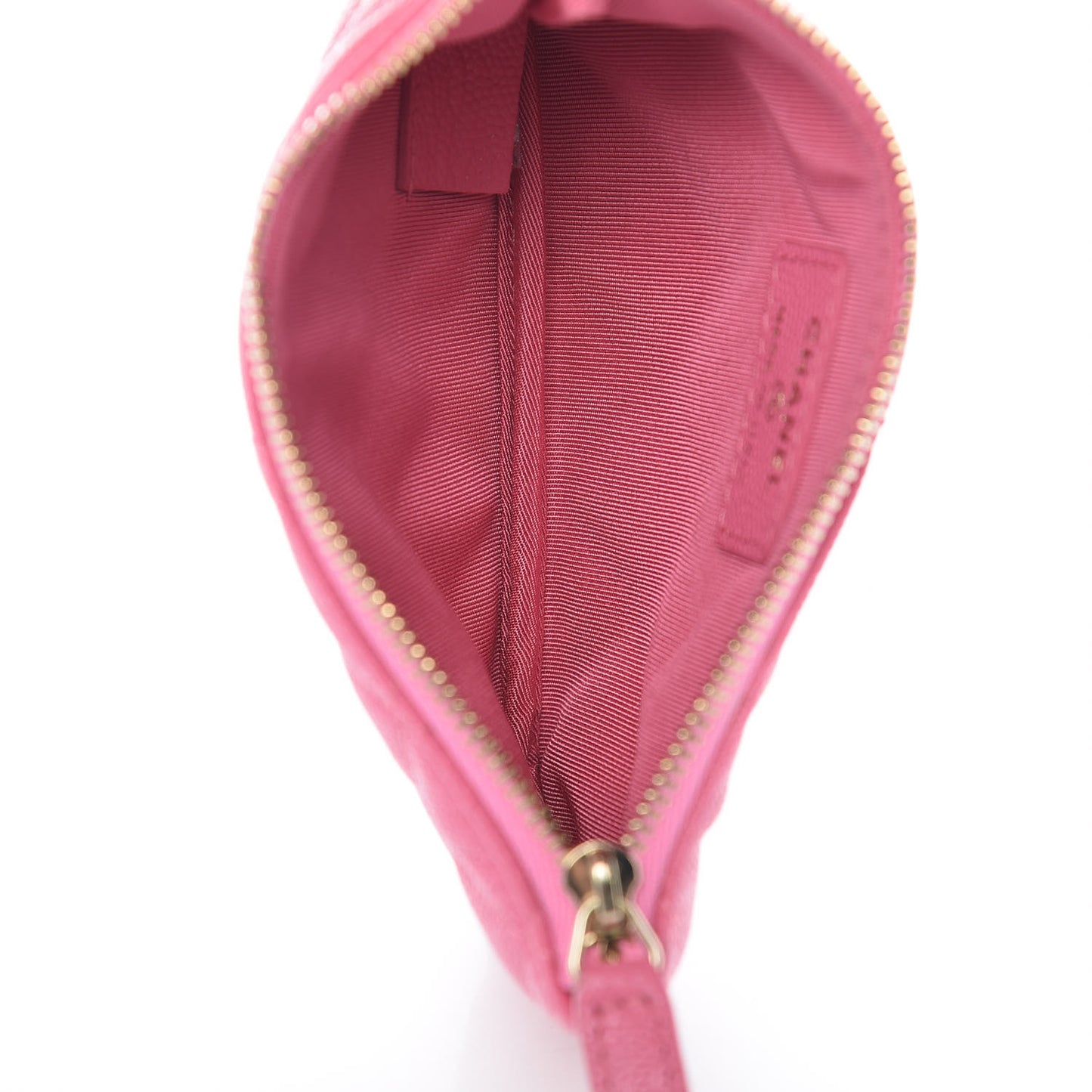 Caviar Quilted Small Cosmetic Case Pink