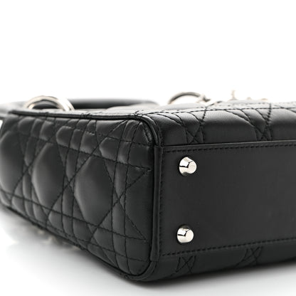 Christian Dior Lambskin Cannage Mini Lady Dior Black 9 of 10