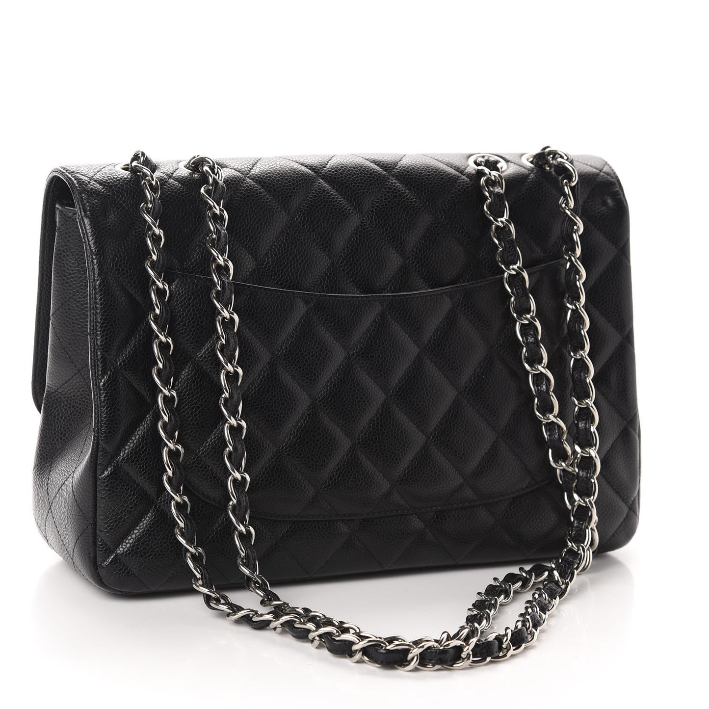 Caviar Quilted Jumbo Single Flap Black
