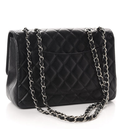 Chanel Caviar Quilted Jumbo Single Flap Black 3 of 10