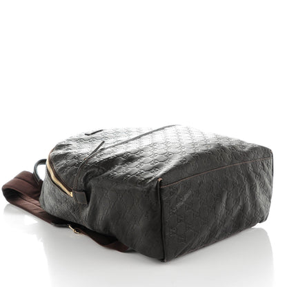 Gucci Guccissima Medium Classic Backpack Dark Brown 4 of 9
